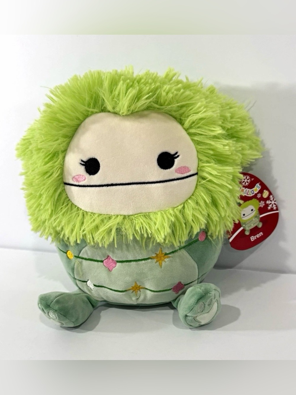 Squishmallows Bren Green Bigfoot Christmas Plush Stuffed Animal Soft 8in 2026